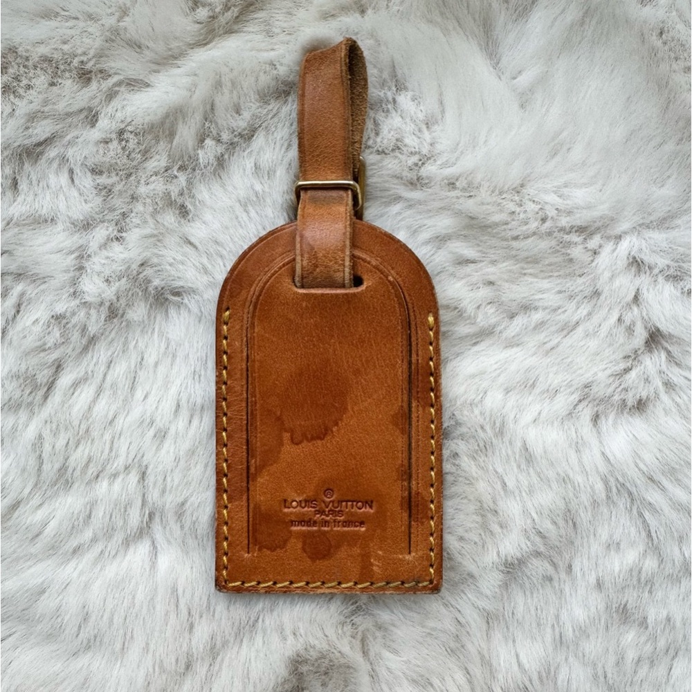 Authentic Louis Vuitton Vachetta Leather Luggage Name Tag